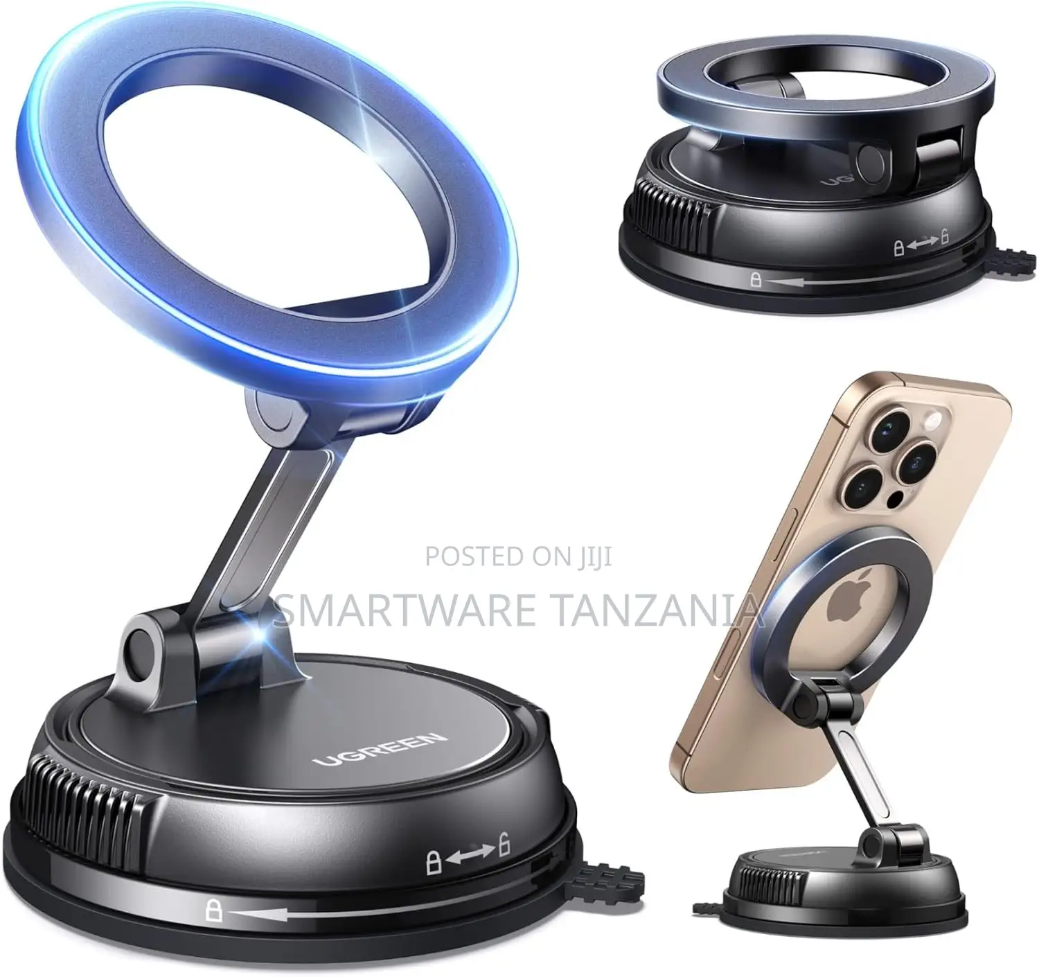 Ugreen Adjustable Suction Phone Mount Dashboard Windshield Magnetic