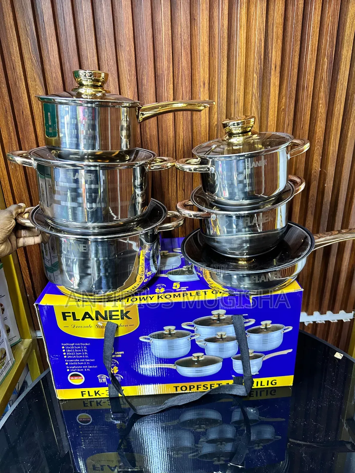 Flanek (Flk-3) 12-Piece Stainless Steel Cookware Set
