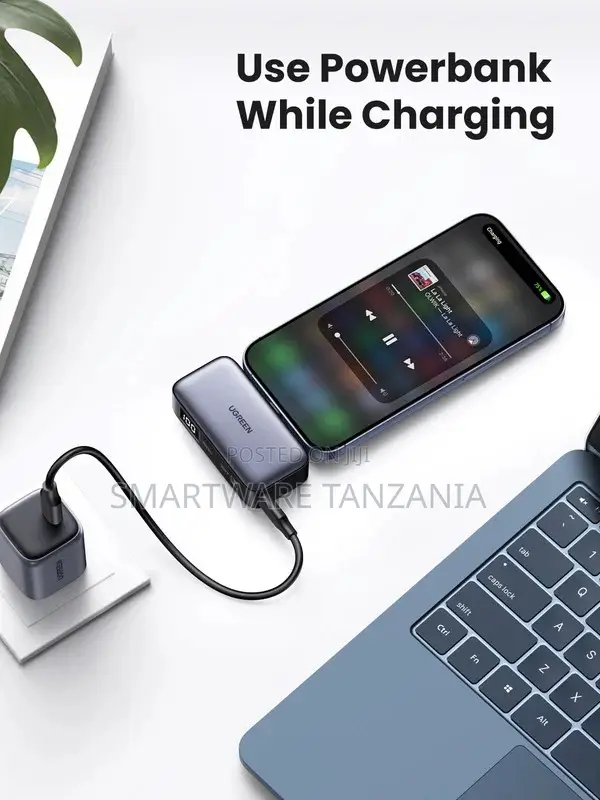 Ugreen Mini Portable Power Bank 5000mah 22.5w Charging Led Display