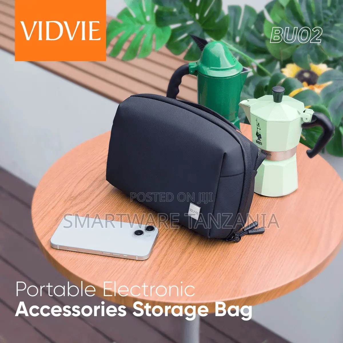 Vidvie Electronic Accessories Organizer Bag With Shoulder Strap