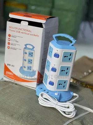Multifunctional Vertical Extension Socket Tower With Usb Ports