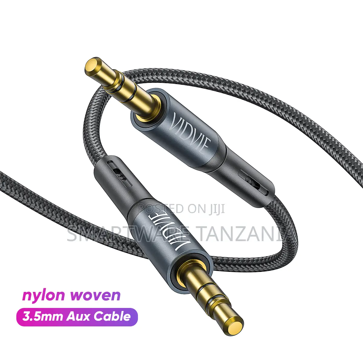 Premium Vidvie Braided 3.5mm Stereo Aux Cable for Crisp Car Audio