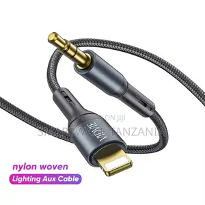 Vidvie Nylon Braided Usb to Lightning 3.5mm Aux Audio Cable for iPhone