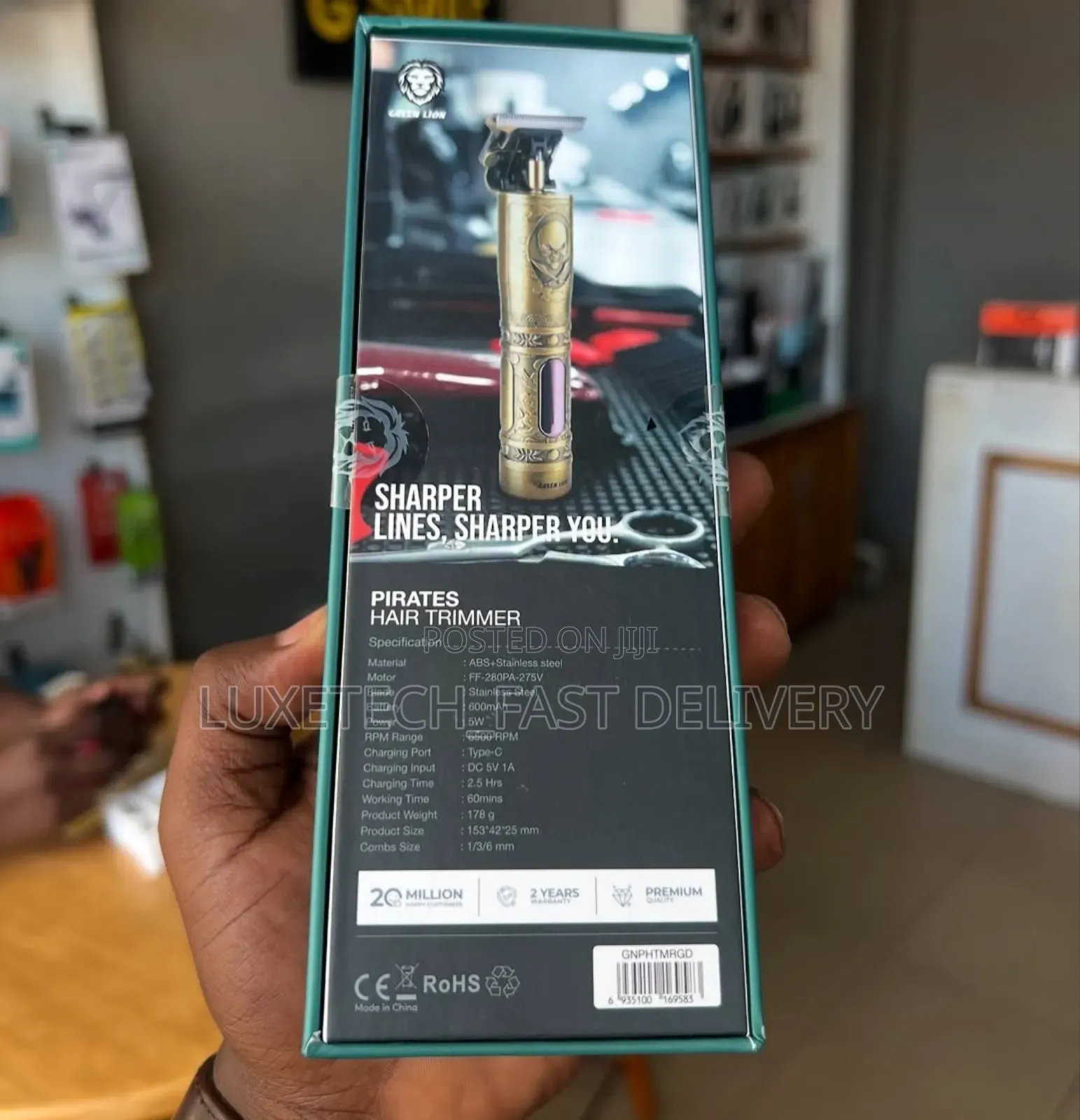 Green Lion Pirates Rechargeable Hair Trimmer