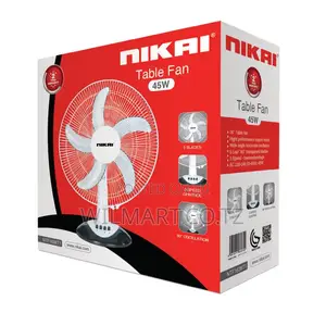 Nikai Table Fan 16" 41w High Performance Copper Motor Wide Angle Horiz