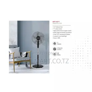 Nikai Stand Fan 16 Inch Padestal Fan 5 Blades 45w Npf1631t Wide Angle