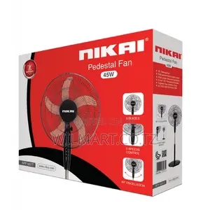 Nikai Stand Fan 16 Inch Padestal Fan 5 Blades 45w Npf1631t Wide Angle