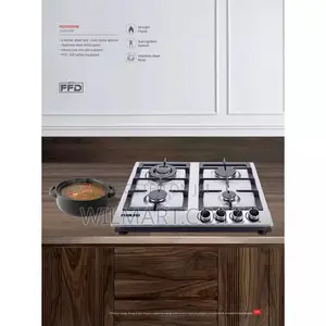 Nikai Gas Cooker 4 Burner Steel Built in Hob 50x45x25 Ngh3005n