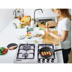 Nikai Gas Cooker 4 Burner Steel Built in Hob 50x45x25 Ngh3005n