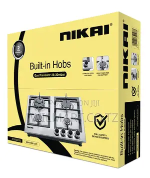 Nikai Gas Cooker 4 Burner Steel Built in Hob 50x45x25 Ngh3005n