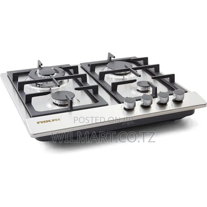 Nikai Gas Cooker 4 Burner Steel Built in Hob 50x45x25 Ngh3005n
