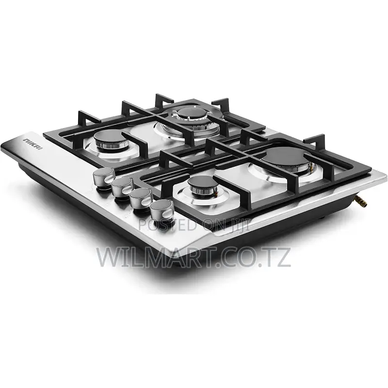 Nikai Gas Cooker 4 Burner Steel Built in Hob 50x45x25 Ngh3005n