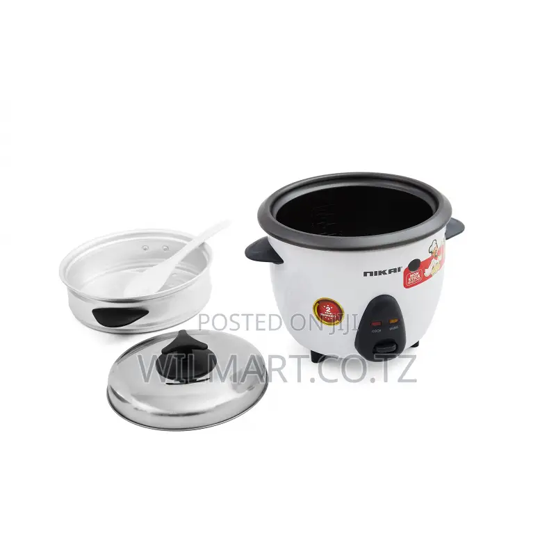 Nikai Rice Cooker 1l Keep Warm Function Teflon Coated Inner Pot 400w N
