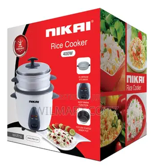 Nikai Rice Cooker 1l Keep Warm Function Teflon Coated Inner Pot 400w N
