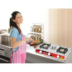 Nikai Gas Cooker 3 Burner Steel Ng845 Stainless Steel Auto Ignition Sy