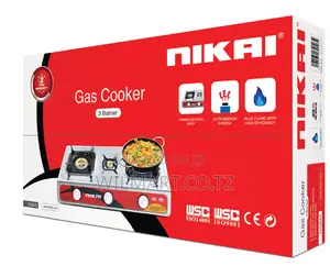 Nikai Gas Cooker 3 Burner Steel Ng845 Stainless Steel Auto Ignition Sy