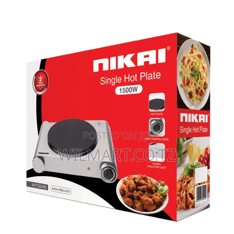Nikai Hot Plate 188mm Single Steel Body 1500w Nktoe4n2 Overheat Protec