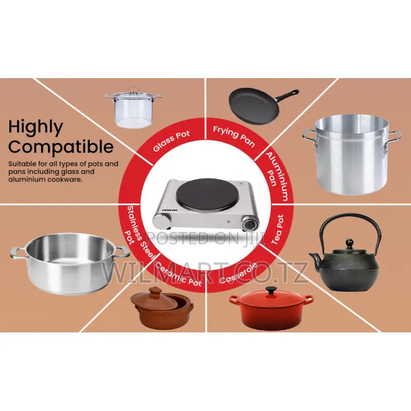 Nikai Hot Plate 188mm Single Steel Body 1500w Nktoe4n2 Overheat Protec