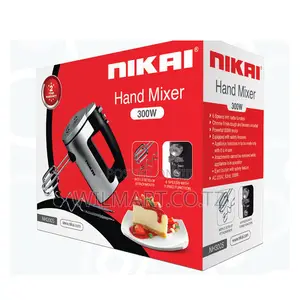 Nikai Hand Mixer 6 Speeds With Turbo Function 300w Nh300s 2 Beaters