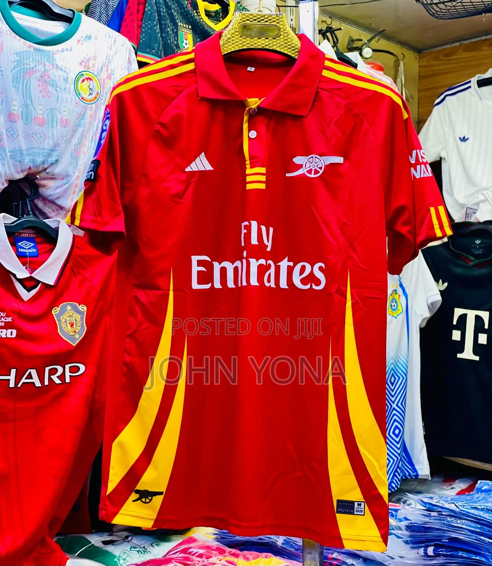 Adidas Arsenal 2025-26 Season Home Jersey in Red With Yellow Accents