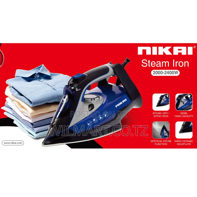Nikai Steam Iron 320ml Tank Dry and Spray Function 2200w Nsi808cs Temp