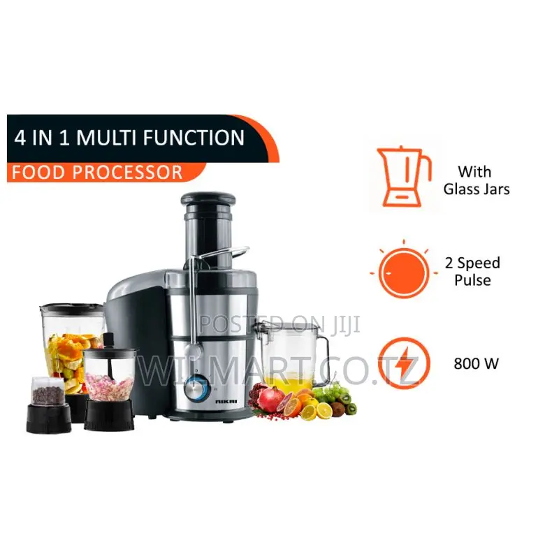 Nikai Juicer Extractor 2l 4 in 1 Juicer Blender Mixer Grinder 800w NFP