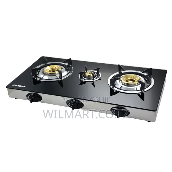 Nikai Gas Cooker 3burner Glass 7mm Ng5093g Tempered Glass Auto