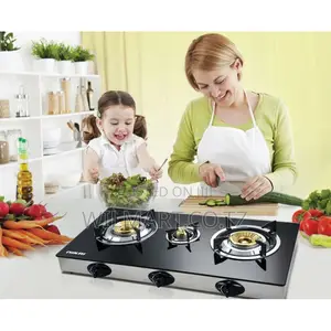 Nikai Gas Cooker 3burner Glass 7mm Ng5093g Tempered Glass Auto