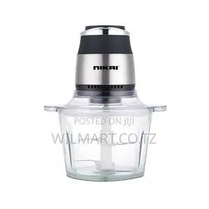 Nikai Chopper 3l Glass Bowl 500w Nc394g Stainless Steel Blades 2 Speed