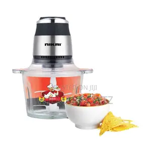 Nikai Chopper 3l Glass Bowl 500w Nc394g Stainless Steel Blades 2 Speed