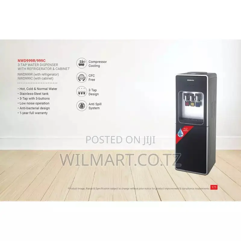 Nikai Water Dispenser 3 Taps Top Load With Refrigerator Nwd999r 3 Taps