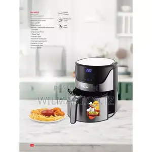 Nikai Airfryer 6l Digital 1800w Naf688ds 60 Mins Timer Detachable