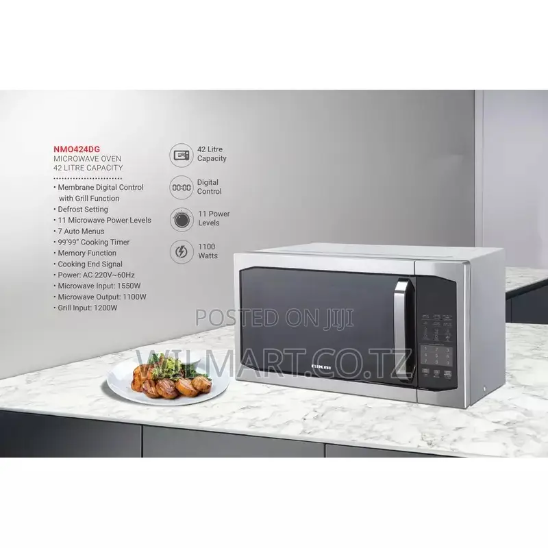 Nikai Microwave 42l Digital 11 Power Levels With Grill Function 1200w
