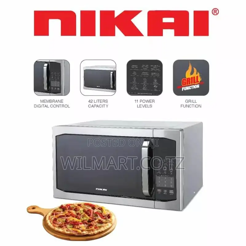 Nikai Microwave 42l Digital 11 Power Levels With Grill Function 1200w