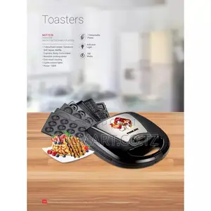 Nikai Sandwich Toaster 4 Slice 7 in 1 Sandwich, Grill, Donut, Waffle,