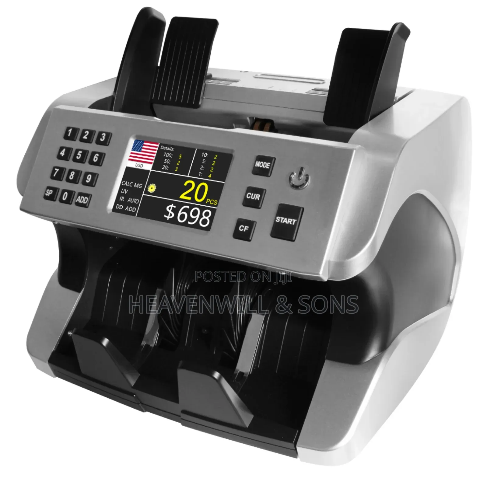 Money Bill Counter With Multilayer Fake Money Detector