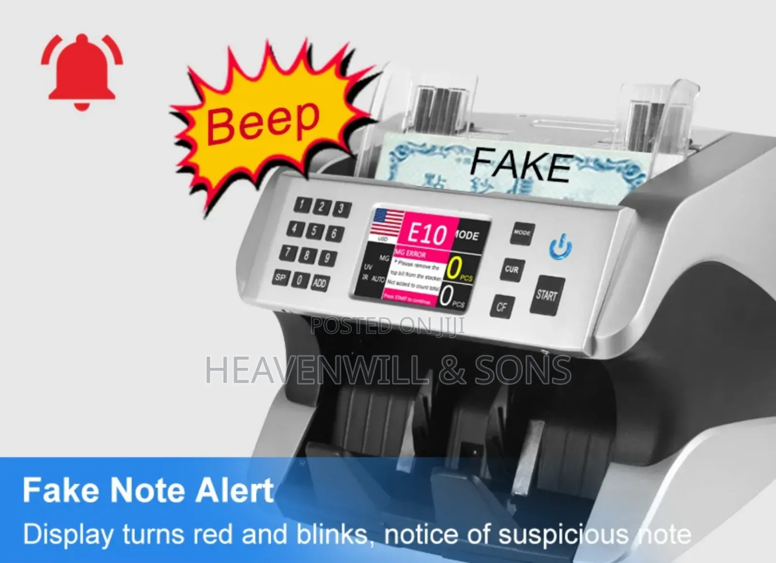 Money Bill Counter With Multilayer Fake Money Detector