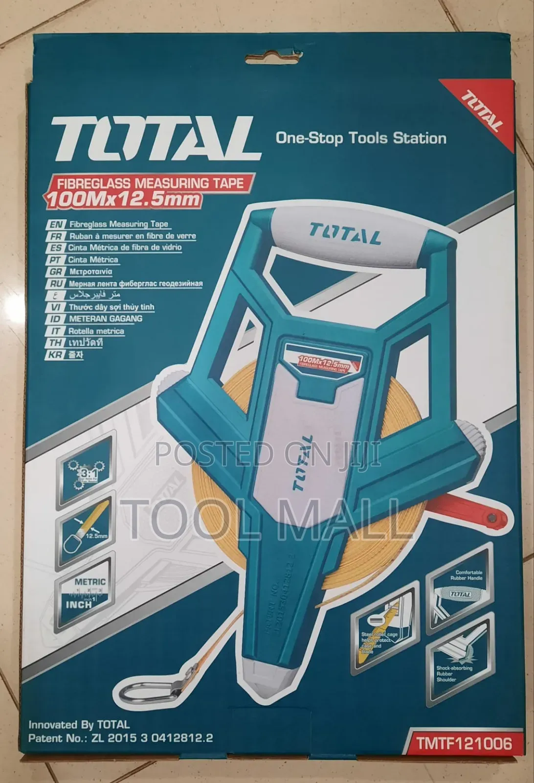 Total Fiberglass Measuring Tape Mita 100 100m×12.5mm