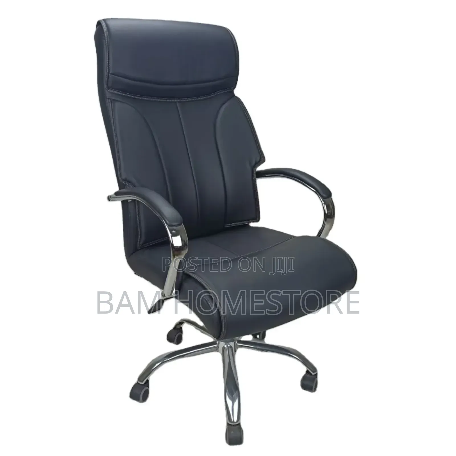 Executive High-Back Swivel Office Chair - Luxury Leather Boss Chair