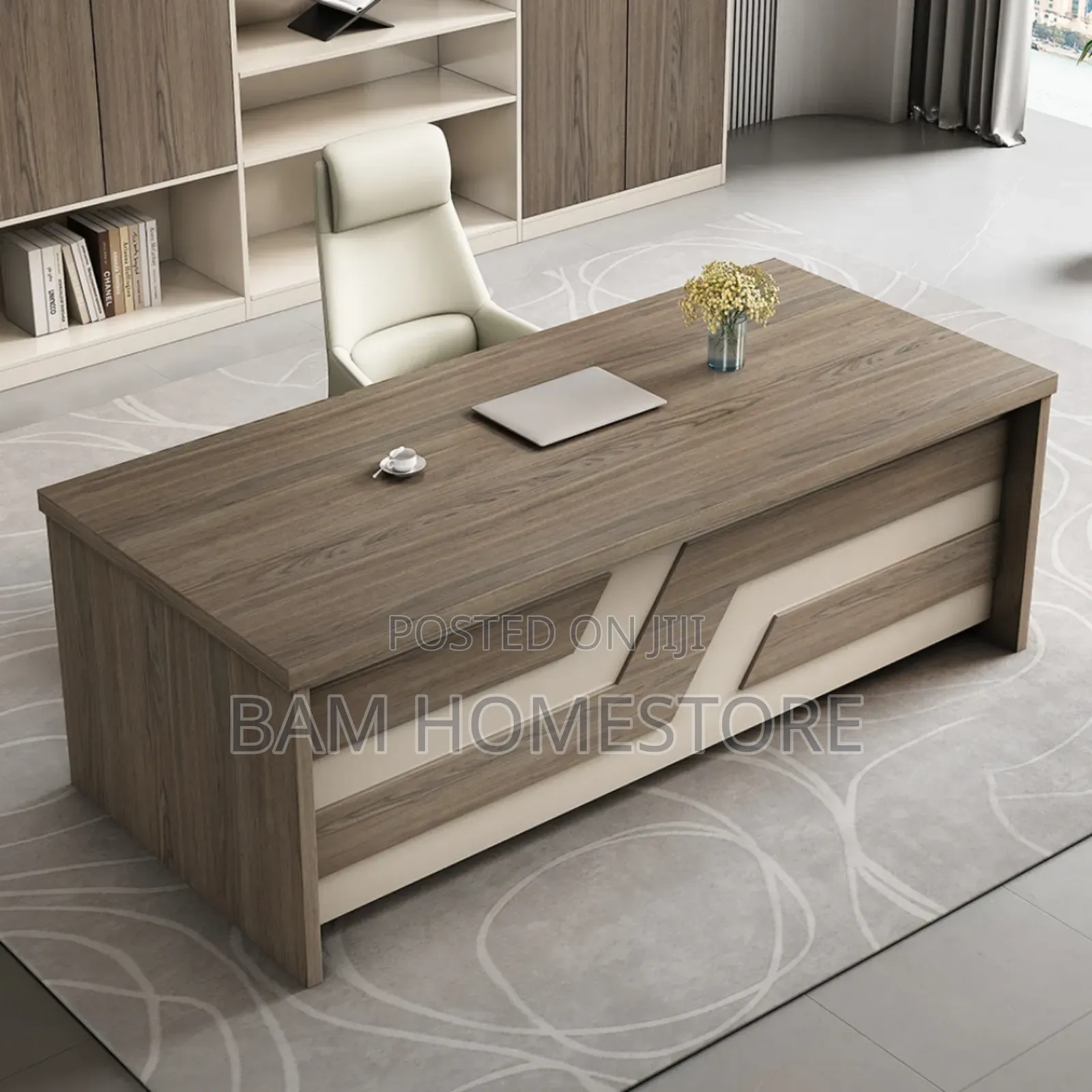 Modern Executive Office Desk 140cm Stylish Home Business Workstation