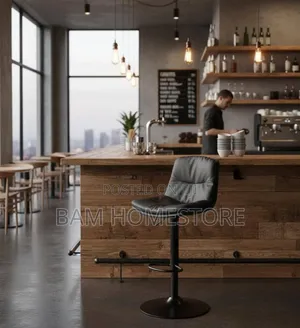 Luxury Swivel Bar Stool - Padded Hydraulic Bar Stools for Home Cafe