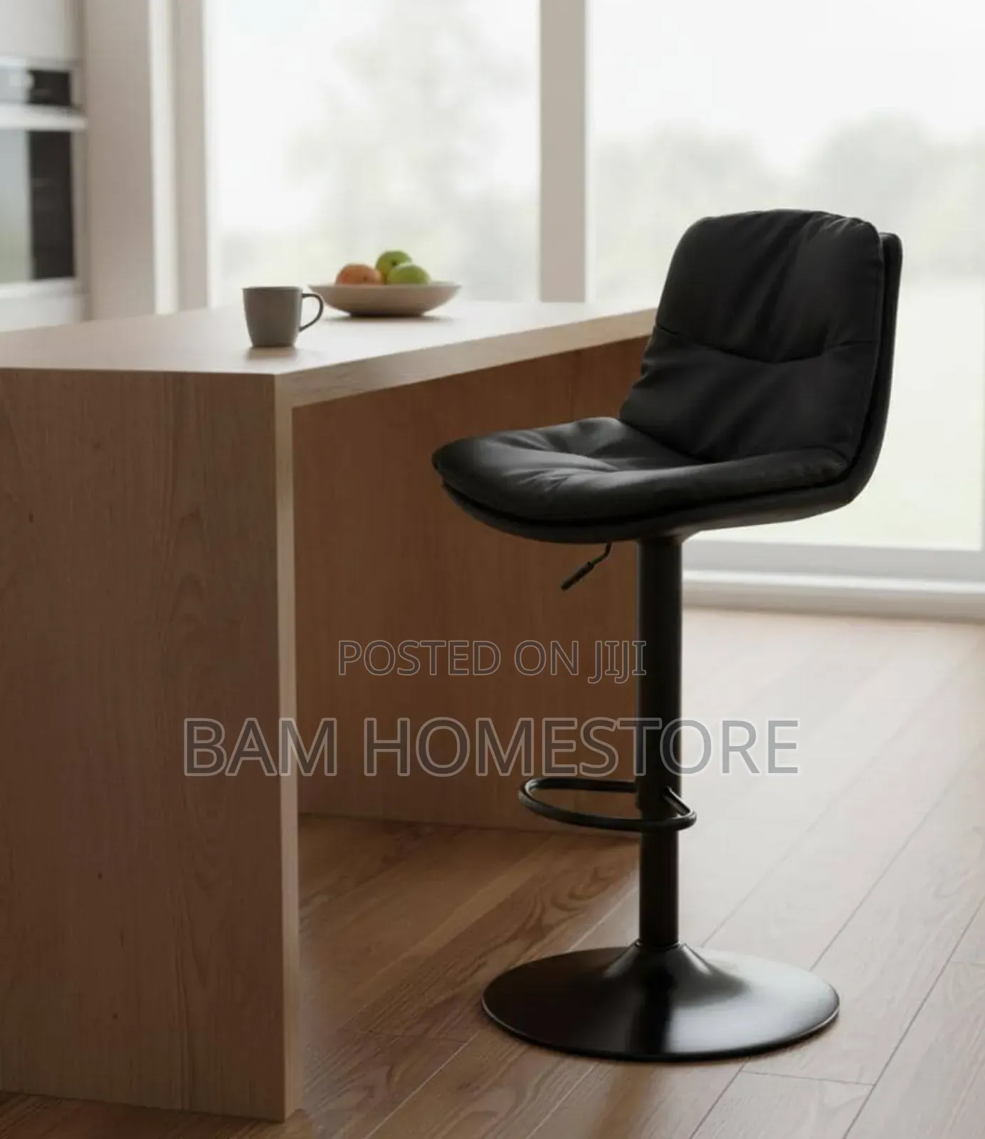 Luxury Swivel Bar Stool - Padded Hydraulic Bar Stools for Home Cafe