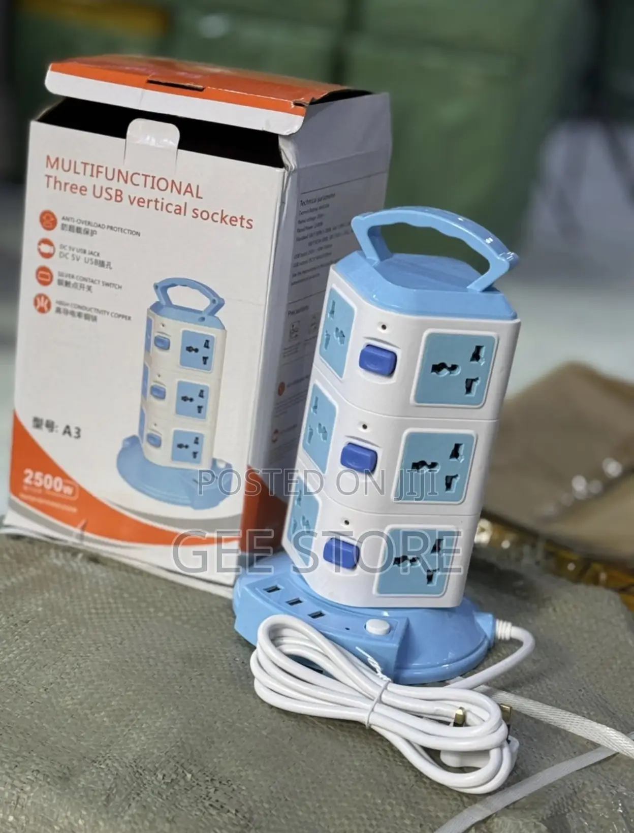 Multifunction Three Usb Vertical Sockets