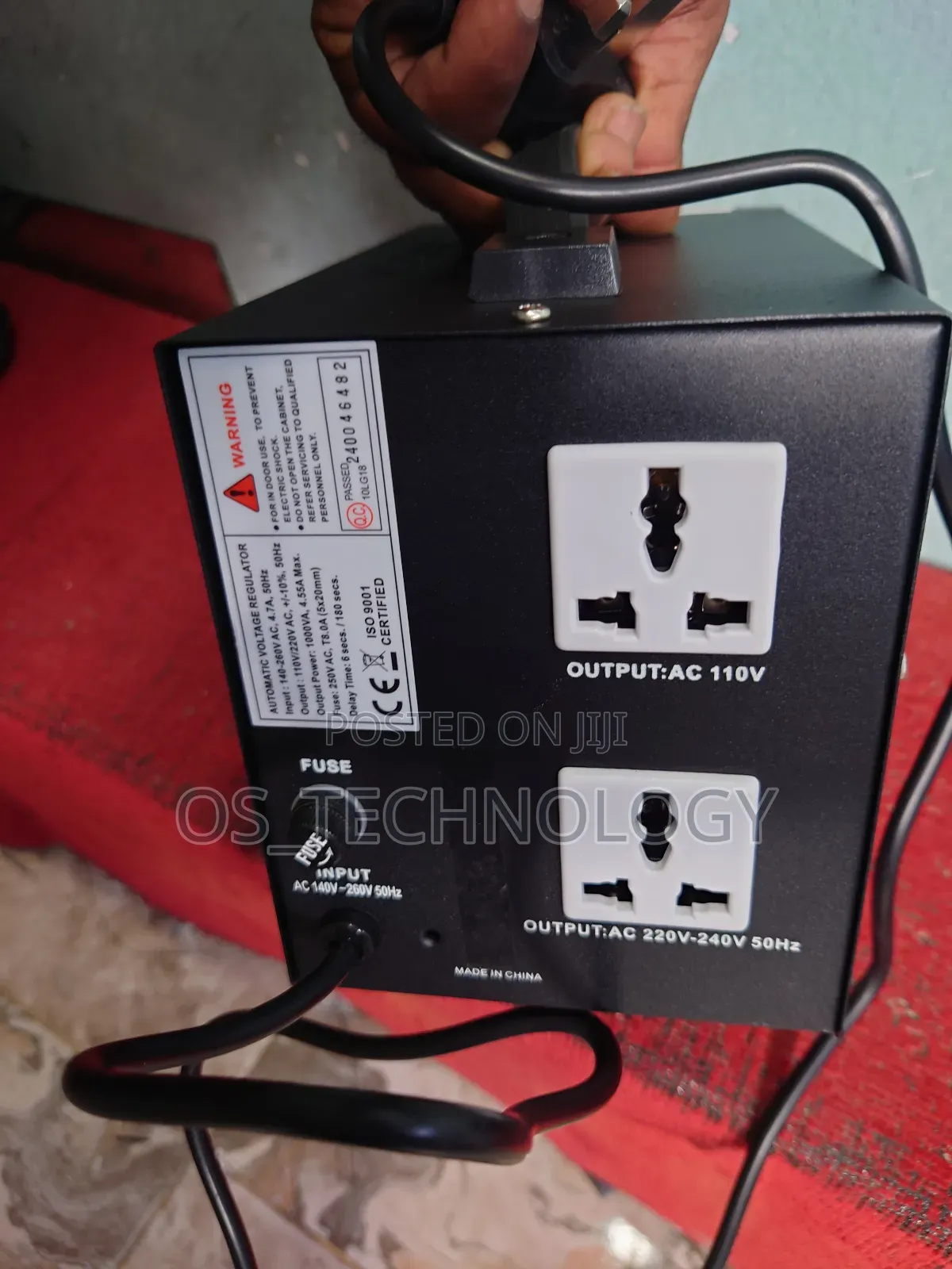 1000w Original Stabilizer.Input 140v/260v.Output 220v, 110v