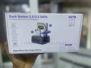 Dual-Bay Hard Drive Docking Station 2.5 and 3.5-Inch Sata Drives.