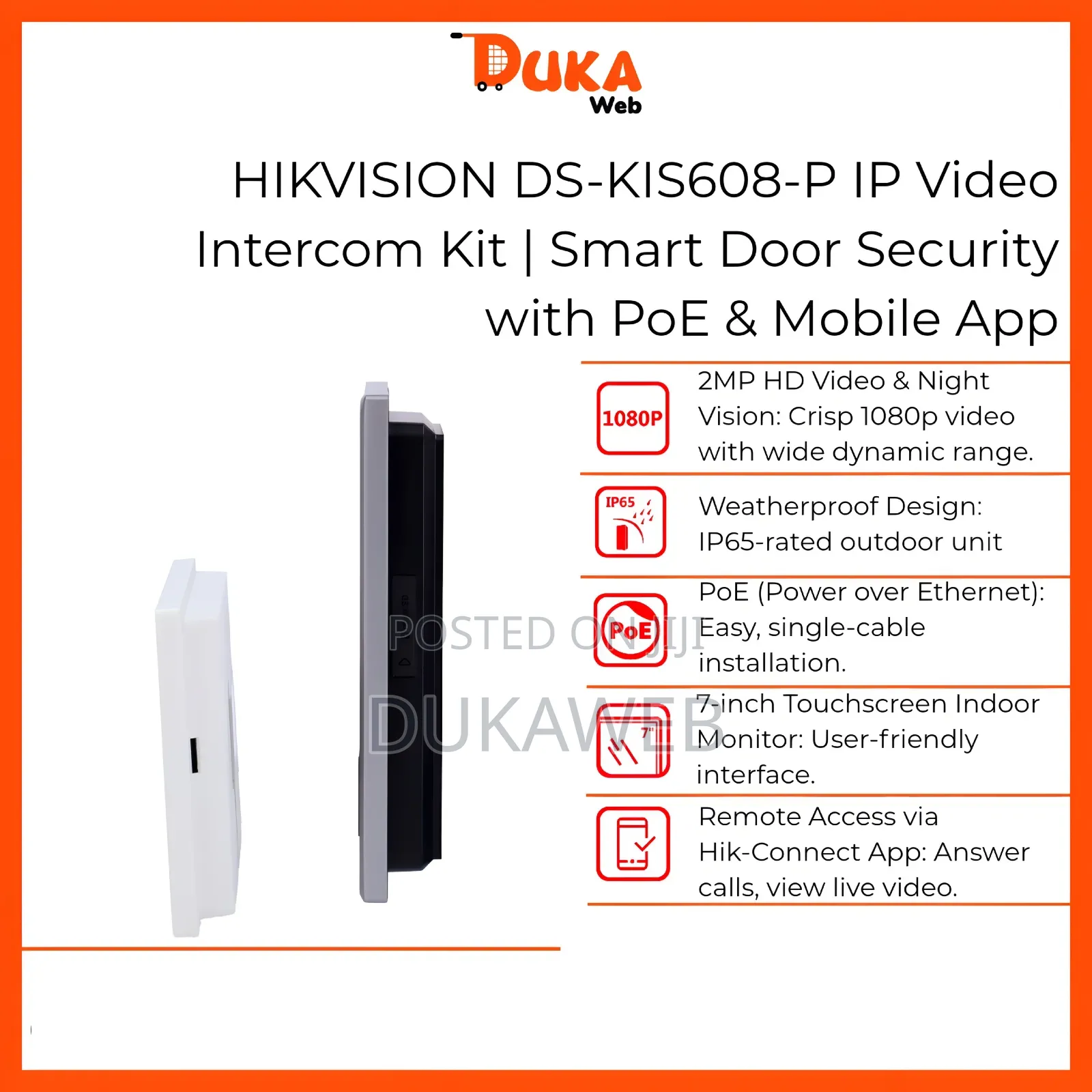 Hikvision Ds-Kis608-P Ip Video Intercom Kit