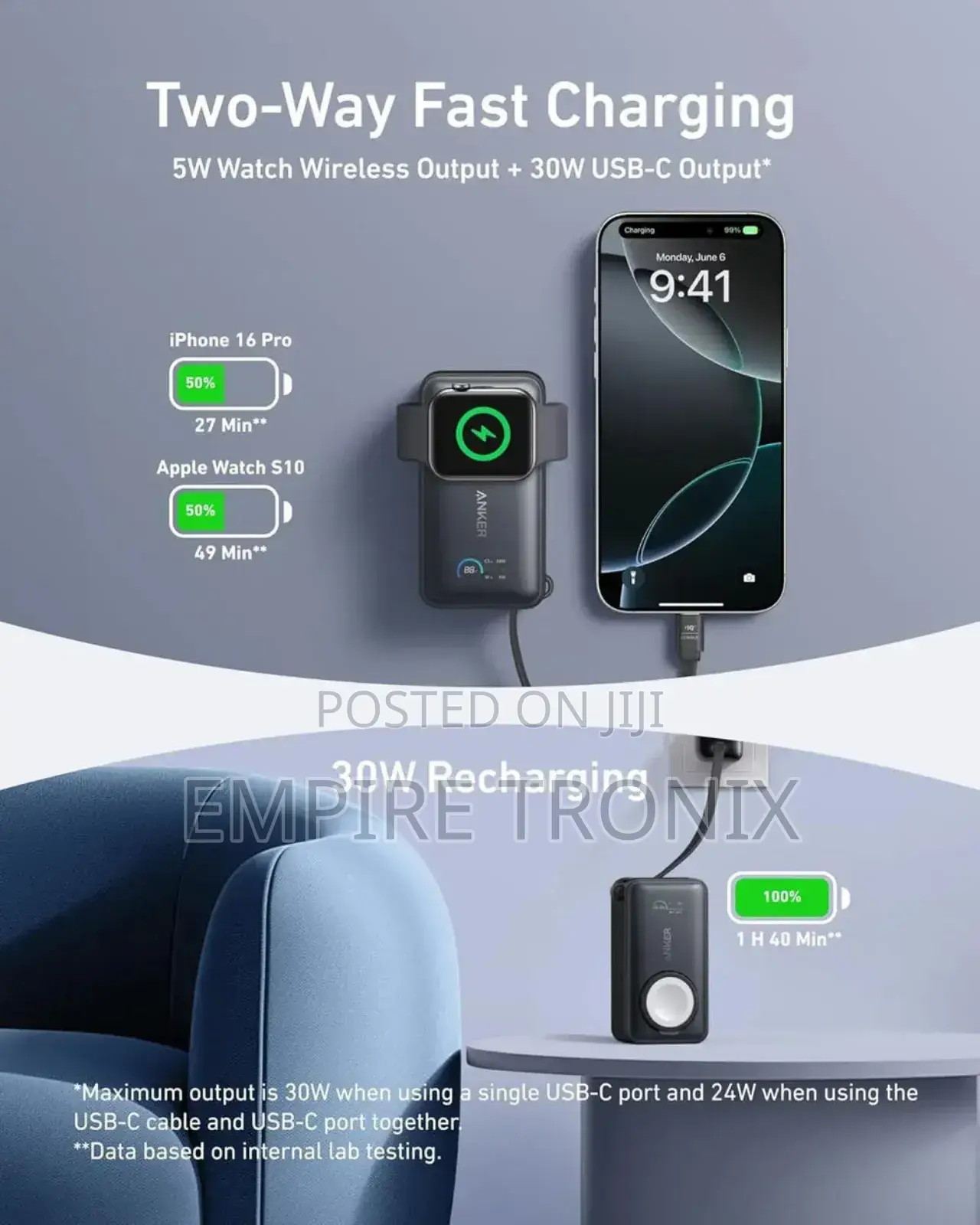 Anker Maggo Power Bank 35w Apple Watch Edition (A1657h11)