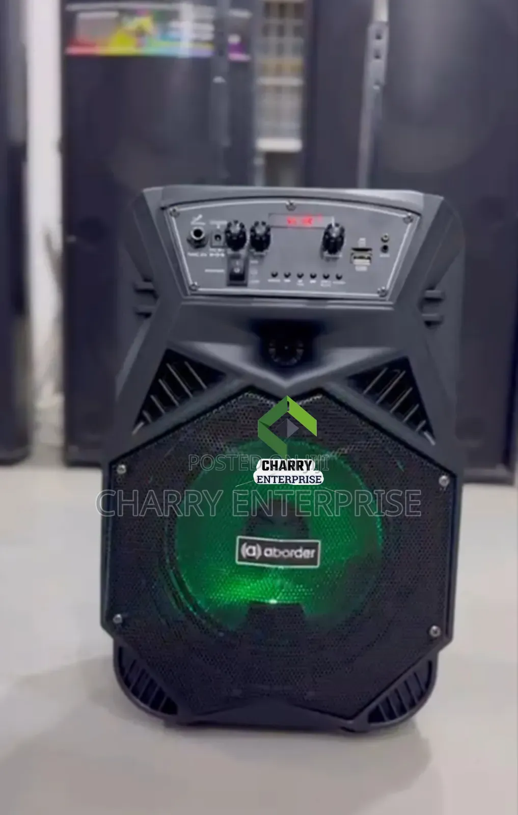 Aborder Portable Rechargeable Speaker Ya Matangazo Dj852 Wireless Mic