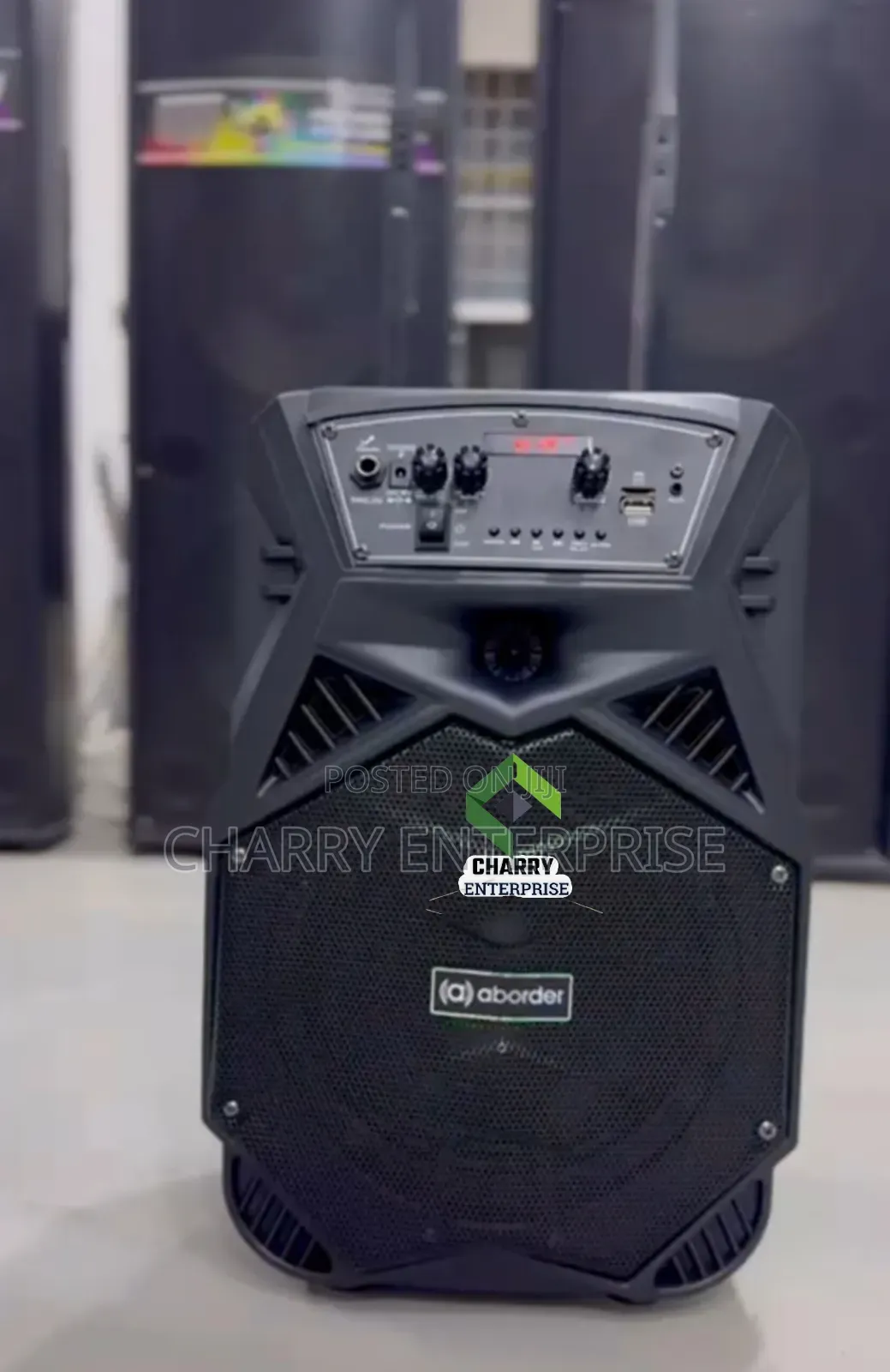 Aborder Portable Rechargeable Speaker Ya Matangazo Dj852 Wireless Mic