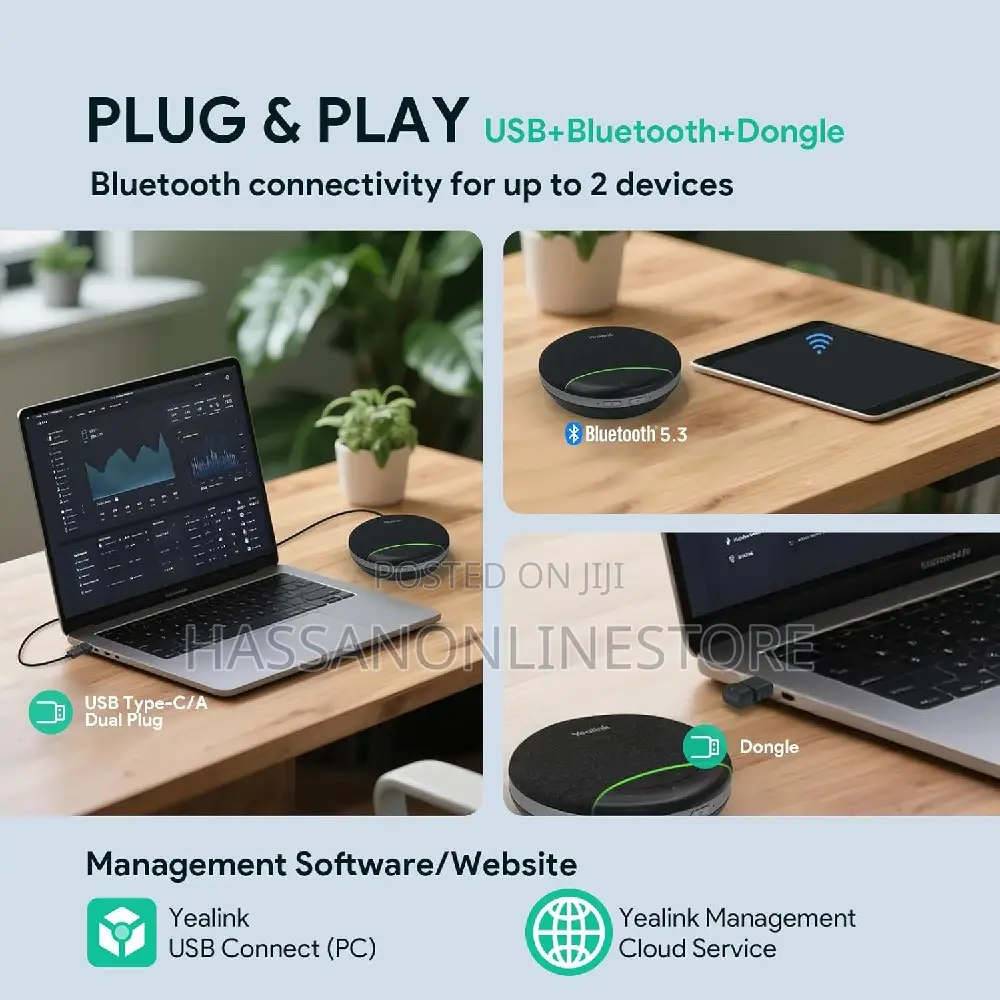 Yealink Sp92 Usb Wireless Bluetooth Speakerphone, With Bt51 Usb-C/A
